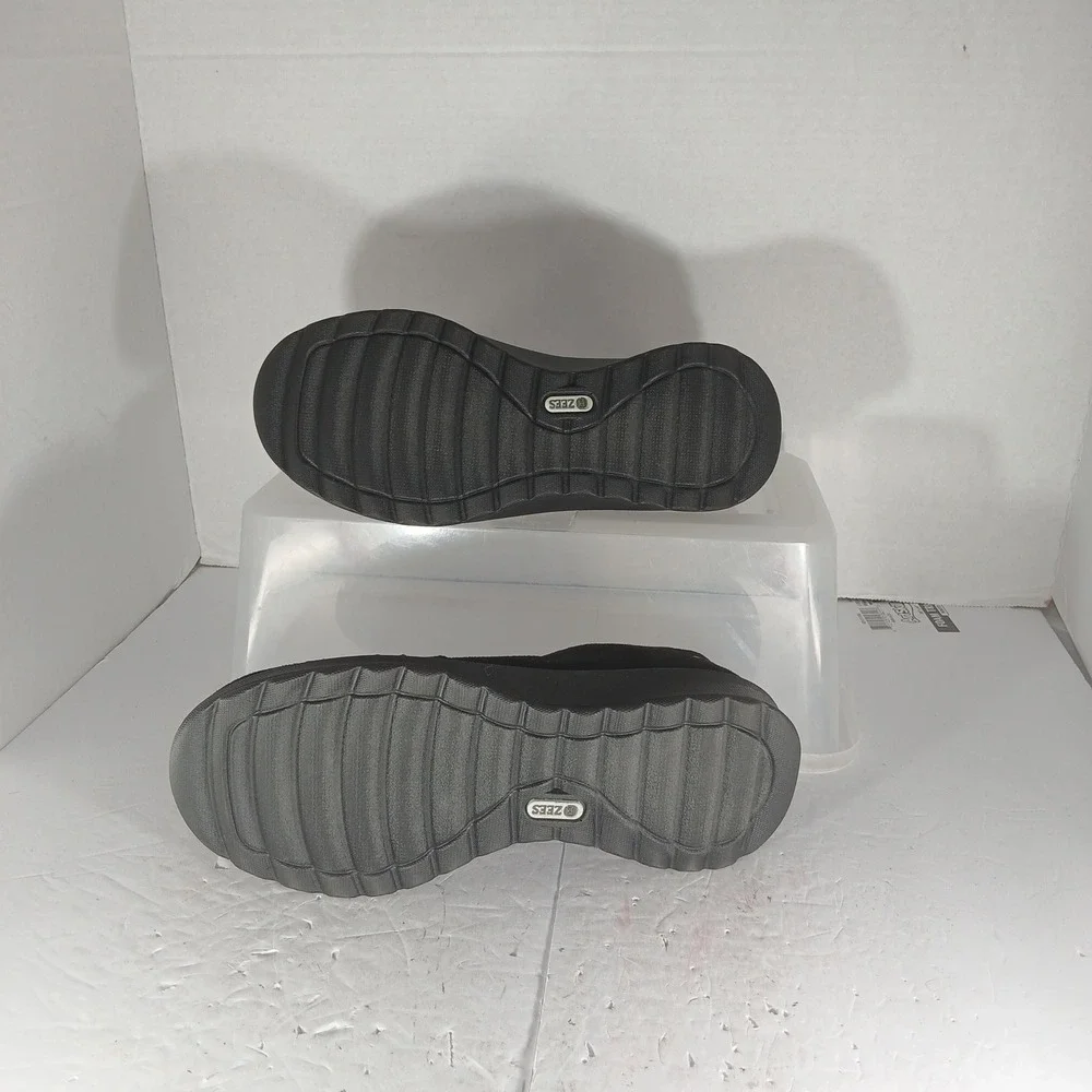 LifeStride Bzees Goody 7.5M Black Air Step Slip On Wedge Comfort Shoes